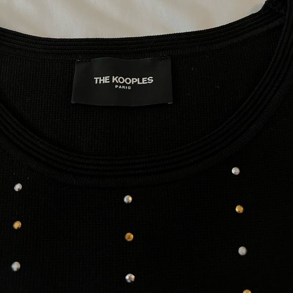 The Kooples Women’s Studded Knit Dress, Black with gold and silver studs -size 2 - Picture 10 of 11
